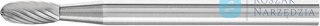 Maly frez trzpieniowy ze stopow twardych, w ksztalcie kropli 0307 53mm 3x7mm Pferd