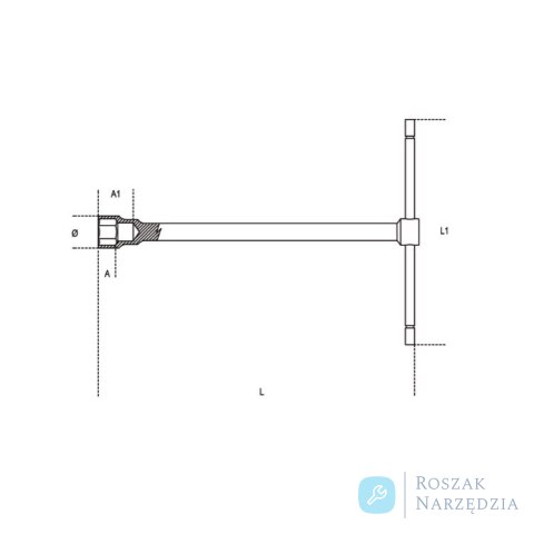 Klucz nasadowy typu T 6-kątny 27 mm, 950 Beta