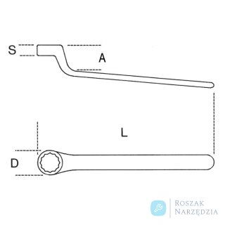 Klucz oczkowy odsadzony izolowany 1000V 14 mm, 89MQ Beta