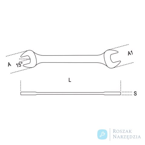 Klucz płaski dwustronny 6x7 mm, 55 Beta