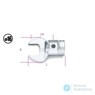 Końcówka wtykowa płaska 22 mm, króciec 16 mm, 642 Beta