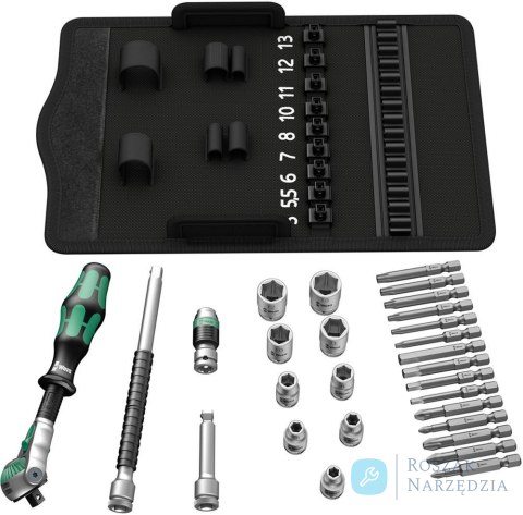 Zestaw wymiennych nasadek 1/4" ZYKLOP speed, 28-częściowy Wera