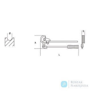 Giętarka do rur miedzianych i aluminiowych 14 mm, 388 Beta