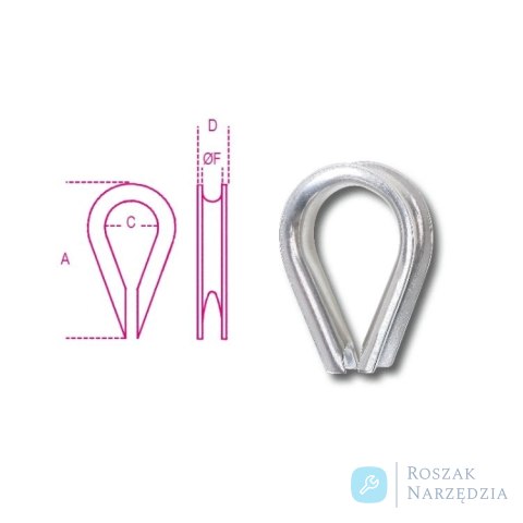 Kausza nierdzewna AISI 316 ø 6 mm Robur
