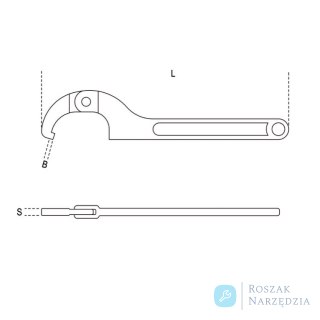 Klucz hakowy przegubowy z pazurem 15-35 mm, 99SQ Beta
