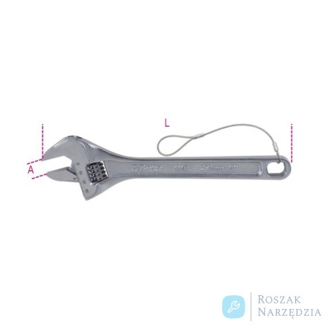 Klucz nastawny płaski 450mm, maks. otw. 54mm, chromowany, 111E-HS Beta