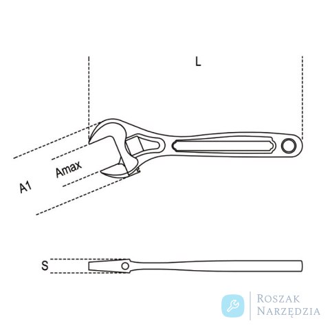 Klucz nastawny płaski nieiskrzący CU-BE 450 mm, 110BA Beta