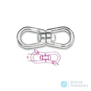 Krętlik ucho-ucho ocynkowany 18 mm WFL 1600 kg Robur