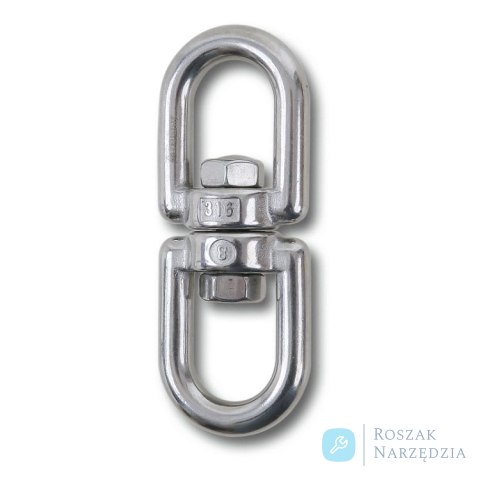 Krętlik ucho-ucho ze stali nierdzewnej AISI 316 ø D 13 mm, L 148 mm, WFL 650 kg Robur