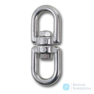Krętlik ucho-ucho ze stali nierdzewnej AISI 316 ø D 19 mm, L 223 mm, WFL 1600 kg Robur