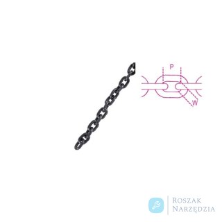 Łańcuch do podnośników Ø 6,3 mm, WLL 1200 Kg, rozstaw 19 mm Robur