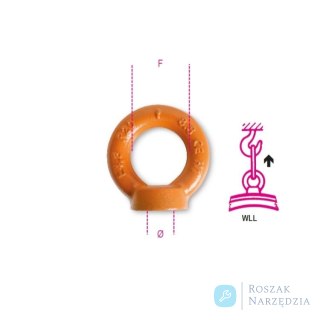 Nakrętka z uchem M10, WLL 1000kg Robur