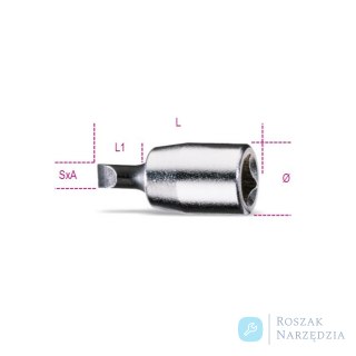 Nasadka trzpieniowa 1/4" do 艣rub p艂askich 1.2x8 mm, 900LP Beta