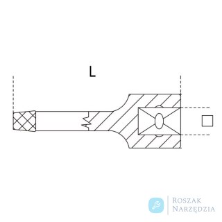Nasadka trzpieniowa 3/8" do wykręcania szpilek 6 mm, 1429 Beta