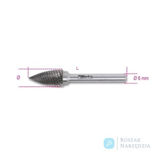 Pilnik obrotowy ostro艂ukowy HM4 脴 8 mm d艂. 63 mm, chwyt 脴 6 mm, 426MD/F Beta
