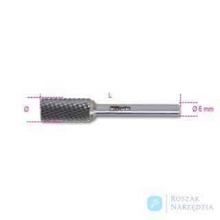 Pilnik obrotowy węglikowy walcowy z czołem 8x63 mm, chwyt 6 mm, 426MD/CP Beta