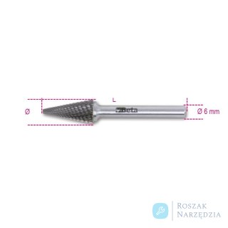 Pilnik obrotowy z węglika stożkowy 8 mm L 63 mm, 426MD/T Beta