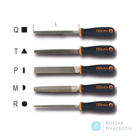 Pilnik płaski zdzierak z rękojeścią 150 mm, 1719BMD6/P Beta Pilnik płaski zdzierak z rękojeścią 150 mm, 1719BMD6/P Beta