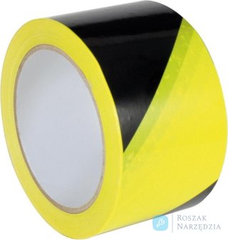 Taśma ostrzegawcza do znakowania samoprzylepna,PVC, 60mmx66m,zolto-czarna