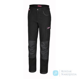 Spodnie robocze 7818LN damskie elastyczne czarne z różowymi wstawkami, roz. XL Beta