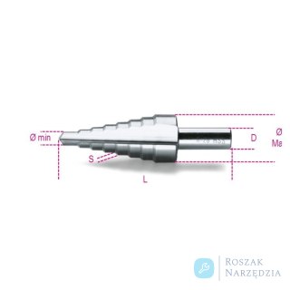 Wiertło stożkowe stopniowe HSS 4-12 mm, długość 70 mm, 425 Beta