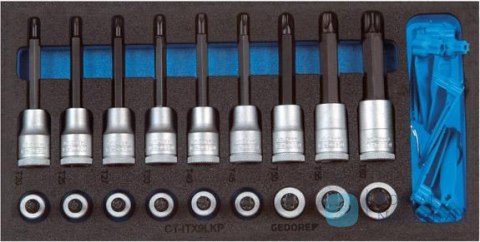 Moduł narzędziowy CT1/3, nasadki wkrętakowe 1/2″ TORX, 19-cz. GEDORE