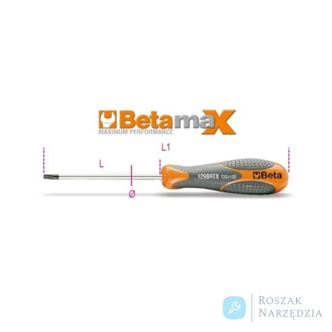 Wkrętak TORX z otworem T20x100 mm, 1298RTX Beta