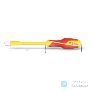 Wkrętak nasadowy izolowany 1000V długi 7 mm, 943MQ Beta