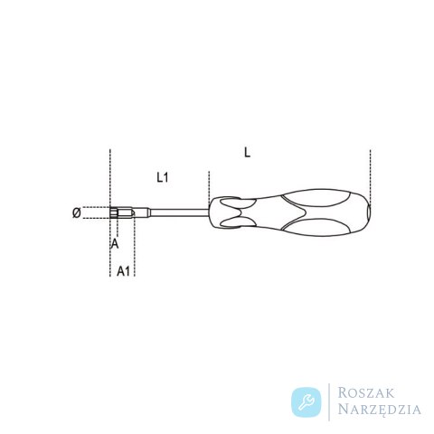 Wkrętak nasadowy krótki 14 mm, 942BX Beta