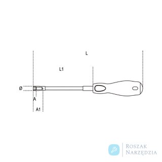Wkrętak nasadowy z giętkim trzpieniem 6 mm, 943FL Beta