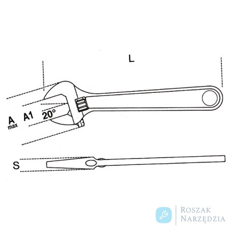 Klucz nastawny nierdzewny 150 mm, 111INOX/150 Beta