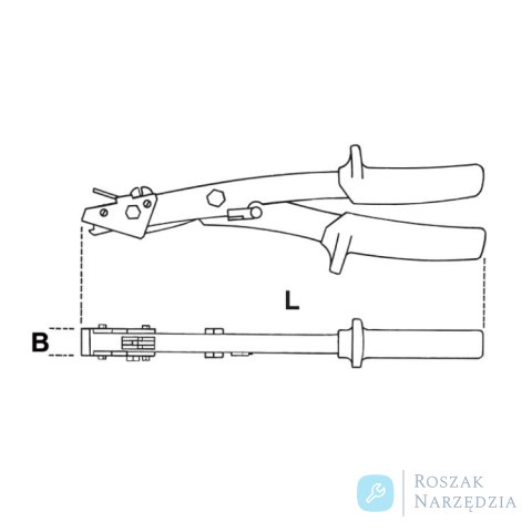 Nożyce matrycowe do cięcia blach płaskich 280 mm, 1120A Beta