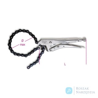 Szczypce Morse'a nastawne samoblokujące z łańcuchem, 230 mm, Ø 150 mm, 1064/230 Beta