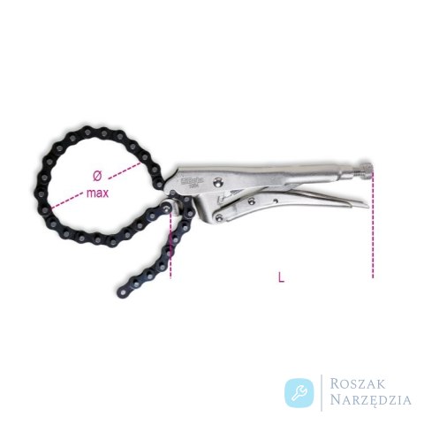 Szczypce Morse'a nastawne samoblokujące z łańcuchem, 230 mm, Ø 150 mm, 1064/230 Beta
