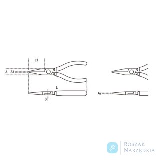 Szczypce okrągłe proste 160 mm, 1010/160 Beta