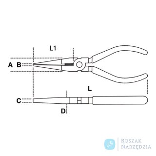 Szczypce płaskie izolowane do 1000V 200 mm, 1162MQ/200 Beta