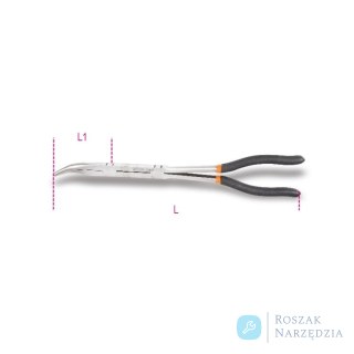 Szczypce półokrągłe odgięte o 45° długie z podwójnym przegubem 336 mm, 1009L/DP Beta