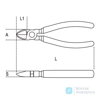 Szczypce tnące boczne 160 mm, 1082BM/160 Beta
