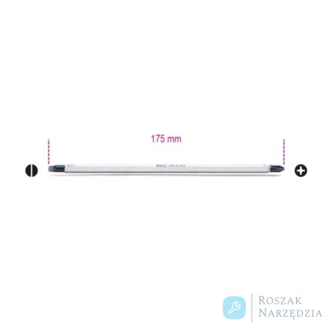 Grot dwustronny do śrub płaskich i krzyżowych PH0-0,8x4 mm, 1281LPH Beta