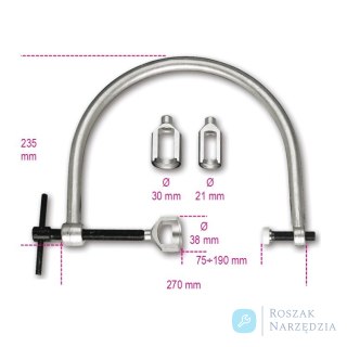 Ściskacz sprężyn zaworów 75-190 mm z zestawem 3 szczęk 21-38 mm, 1452K Beta