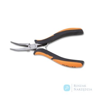 Szczypce półokrągłe długie odgięte dla elektroników 140 mm, 1178BM/P Beta