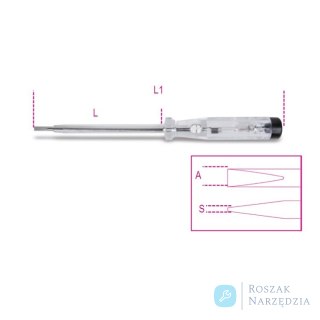 Wskaźnik napięcia 150/220V 0.5x3.5x100 mm, 1253 Beta