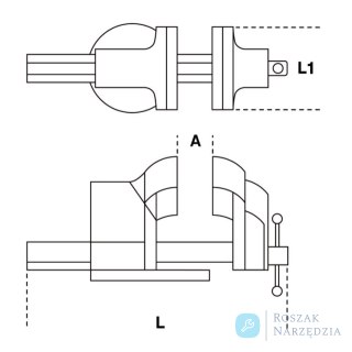 Imadło maszynowe wiertarskie 100 mm, 1599T/1000 Beta