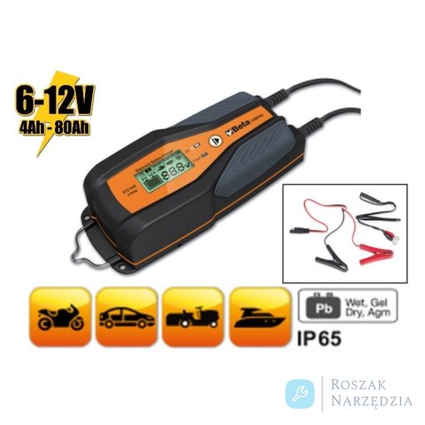 Ładowarka akumulatorowa do motocykli i samochodów 6-12V 4-80Ah, 1498/4A Beta