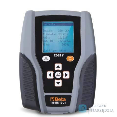 Próbnik cyfrowy do akumulatorów 12V i analizator systemów rozruchu/ładowania 12-24V, 1498TB/12-24 Beta
