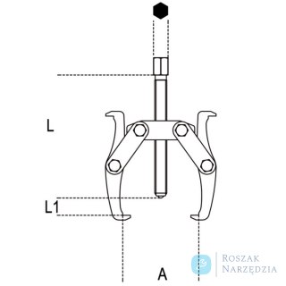 Ściągacz 2-ramienny z odwracalnymi ramionami 160 mm, 1520/2 Beta