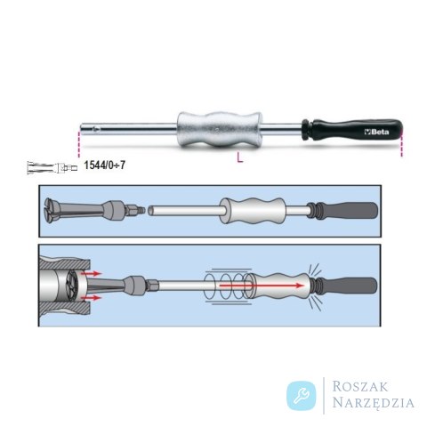 Ściągacz bezwładnościowy udarowy do tulejek rozporowych 390 mm (do 1544), 1540 Beta