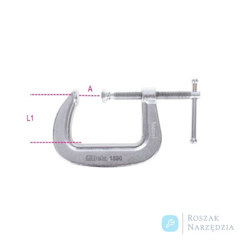 Ścisk śrubowy stały 150 mm, 1590/150 Beta Ścisk śrubowy stały 150 mm, 1590/150 Beta