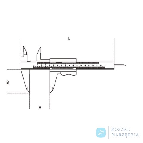 Suwmiarka cyfrowa 150 mm, dokładność 0,01 mm, 150 mm Beta
