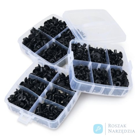 Szczypce do wyciągania klipsów z tworzywa 180 mm z zestawem klipsów, 1478/K3 Beta